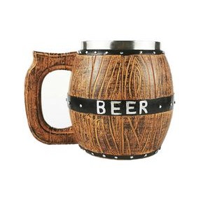 550 Ml Stainless Steel Barrel Double Layer Beer Cup Mugs