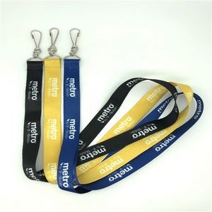 3/4" Dye Sublimated Polyester Lanyard with J Hook