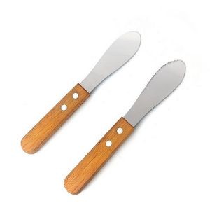 Stainless Steel Cheese Spreaders with Wood Handle