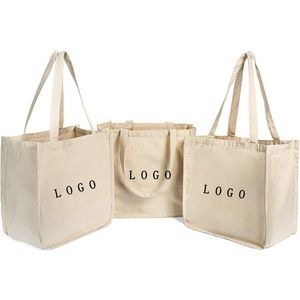 Canvas Grocery Shopping Bags with Handles