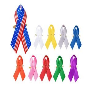 Polyester Awareness Ribbons with Safety Pin