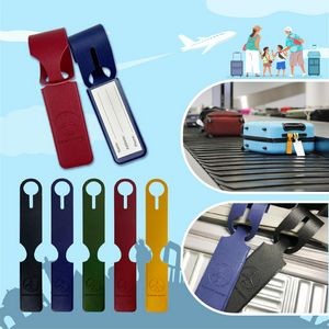 Double Sided Leather Luggage Tag
