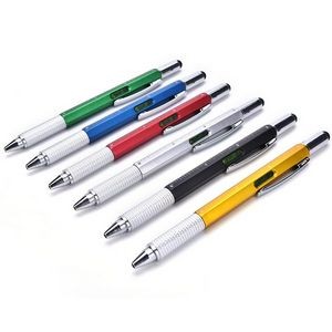 6 in 1 Multi Functional Metal Tool Pen