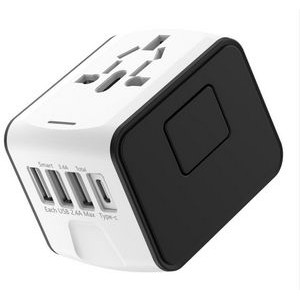 Travel Adapter with 3 USB Ports and 1 Type-C Port