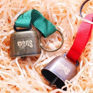 Pet Nickel-Plated Cow Bell w/Nylon Strap