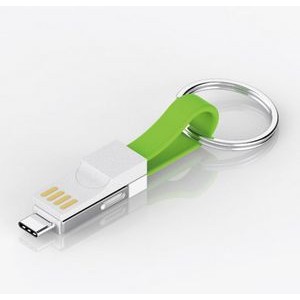 2-in-1 Magnetic Key Ring USB Charging Cable