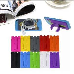 Silicone Phone Wallet w/Stand