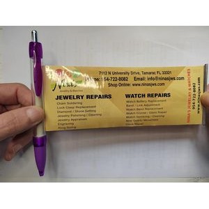 Promotional Custom Printed Banner Pen with Pull Out