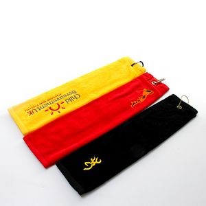 Terry Cotton Golf Towel With Hook & Grommet