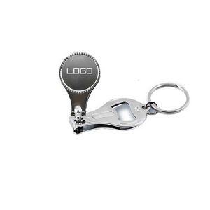 Nail Clippers With Bottle Opener Keyring