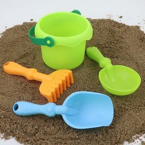 Beach Sand Toys Set Kit/Buckets Pails Beach Shovels Spade Rake