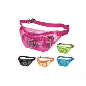 Clear PVC Funny Bag with Two Zipper Pockets
