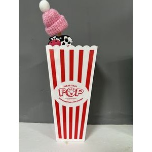 Red & White Striped Popcorn Containers for Movie Night