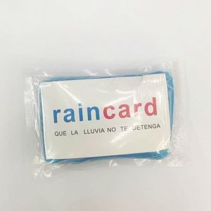 Card Rain Ponchos for Adults Disposable Raincoat