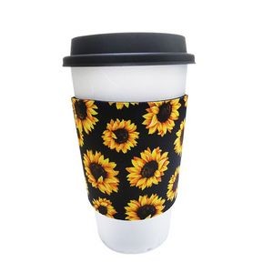 Neoprene Hot Coffee Cup Holder Reusable Sleeves Cover
