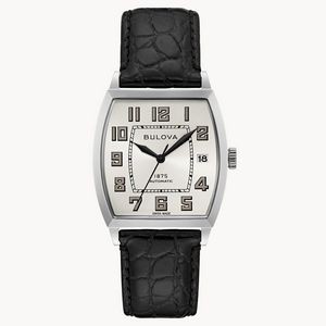 Joseph Bulova Collection Men's Silver Automatic Banker Watch w/Tonneau Beige Dial