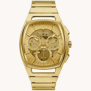 Bulova CURV Collection Men's Gold Tonneau Watch