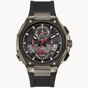 Bulova® Series X Collection Men's Grey Watch w/Rubber Strap