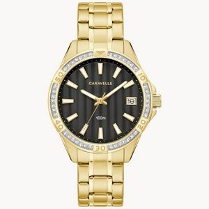 Caravelle® Collection Women's Gold Aqualuxx Watch w/Crystals