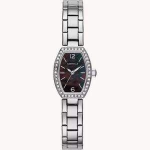 Caravelle® Collection Women's Silver Dress Watch w/Mother Of Pearl Dial