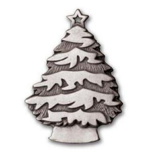 Pewter Tree Holiday Lapel Pin