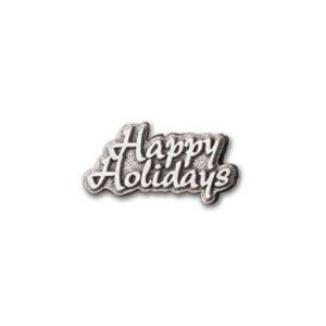 Pewter Happy Holidays Lapel Pin
