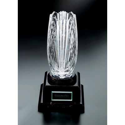 Fine Lead Crystal Aria Award w/ Marble Base