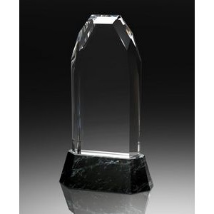 Legend Fine Optical Crystal Award w/ Marble Base