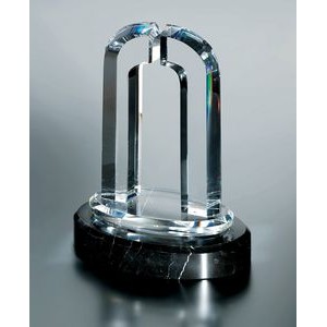 Fine Lead Crystal Partners Award w/ Marble Base
