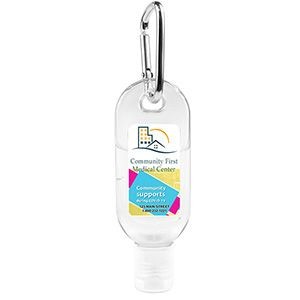 1.0 oz Hand Sanitizer Antibacterial Gel in Flip-Top Bottle with Carabiner(OVERSEAS)