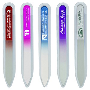 "Nailed It" Tempered Glass Nail File in Clear Sleeve (Overseas)
