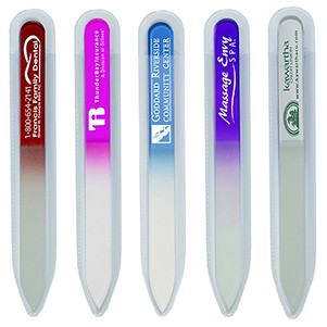 "Nailed It" Tempered Glass Nail File in Clear Sleeve (Overseas)