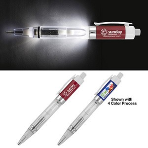 "Reyes" Light Up Pen w/White Color LED Light