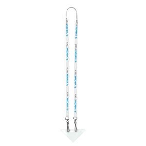 "PALMER" 3/8" Width Dual Attachment Super Soft Polyester Multi-Color Sublimation Lanyard
