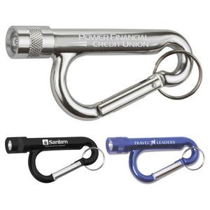 "Chiron Light" Metal Carabiner Flashlight w/Split Ring Attachment