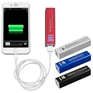 "In Charge Alloy" UL Listed Aluminum 2200 mAh Lithium Ion Portable Power Bank Charger
