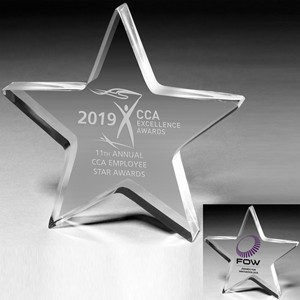 Laser Engraved Acrylic Star Paperweight (5