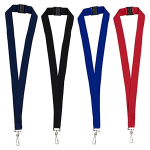 "MCGILL" 1" Blank Lanyard with Breakaway Safety Release Attachment - Swivel Clip