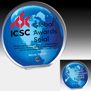 Laser Engraved Globe Award w/Standard Globe Graphic (6 1/2