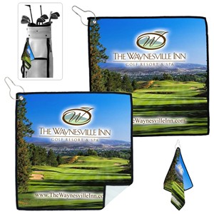 "Tee Off" PhotoImage® Full-Color Process Suede Golf Towel