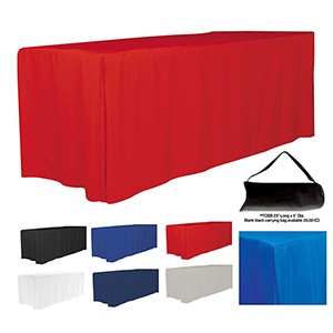 "Omaha 6" 4-Sided Fitted Style Table Cover (Blank)