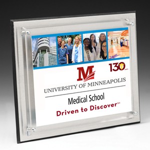 Small Brushed Aluminum Plaque w/4-Color Process (6