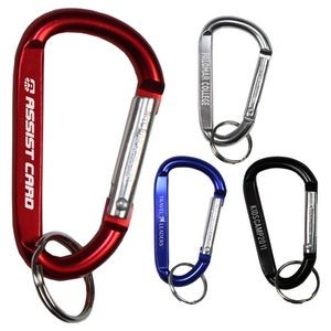 "Cara L" Large Size Carabiner Keyholder w/Split Ring Attachment (Overseas)