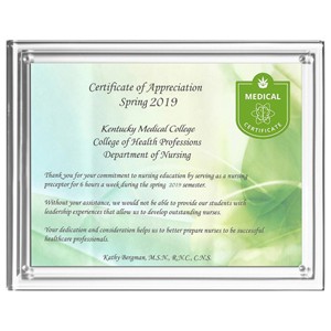 Magnetic Clear on Clear Acrylic Certificate Frame (13"x 10 1/2"x 1/2")