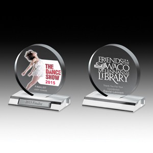 Laser Engraved Clear Circle Award (5