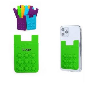 Push Pop Bubbles Silicone Phone Wallet - Full Color