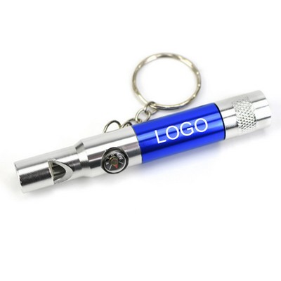 LED Flashlight w/ Compass and Whistle