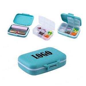 2-In-1 6 Compartments Pill Box And Cosmetic Case