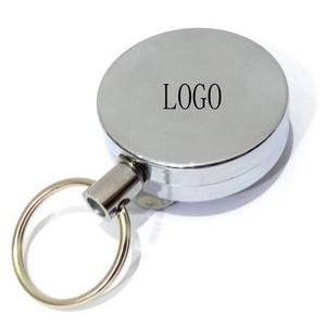 Stainless Steel Loss-Proof Retractable Keychain Badge Reels