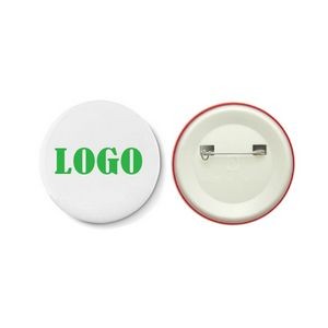 Pin Button Badge w/ Plastic Back